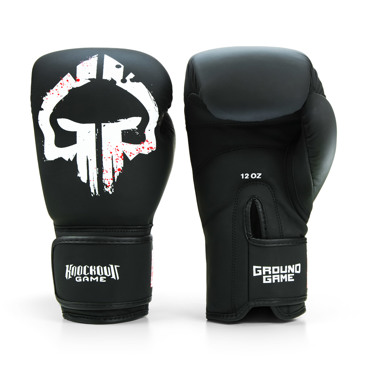 GroundGame Boxing Gloves Skullz -black